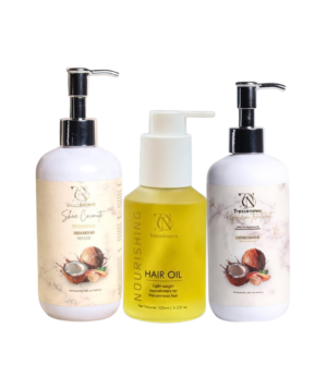 Shea Coconate Shampoo & Hyaluron Treatment Conditioner & Tressénova Low Porosity Hair Oil